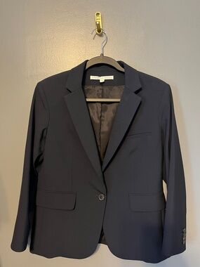 Veronica Beard Dark Navy Single-Button Tailored Blazer JACKET ONLY